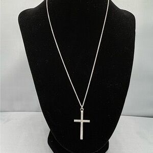Silver Cross Pendant Necklace